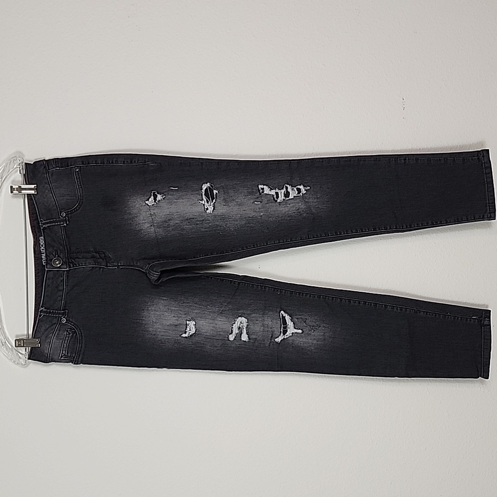 Maurices Distressed Black Stretch Skinny Jeans or Jeggings